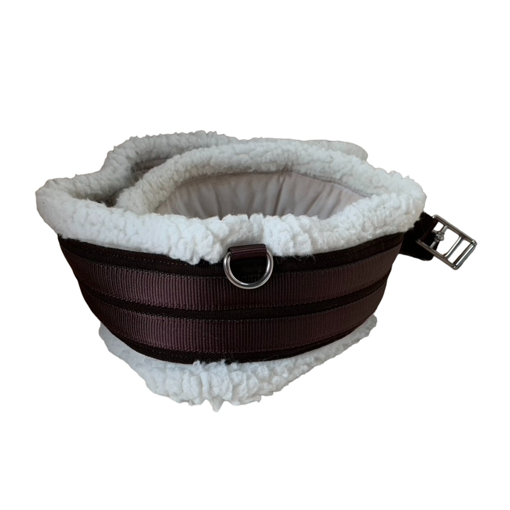 Ovation 56" Brown Nylon Fleece-Lined English Girth